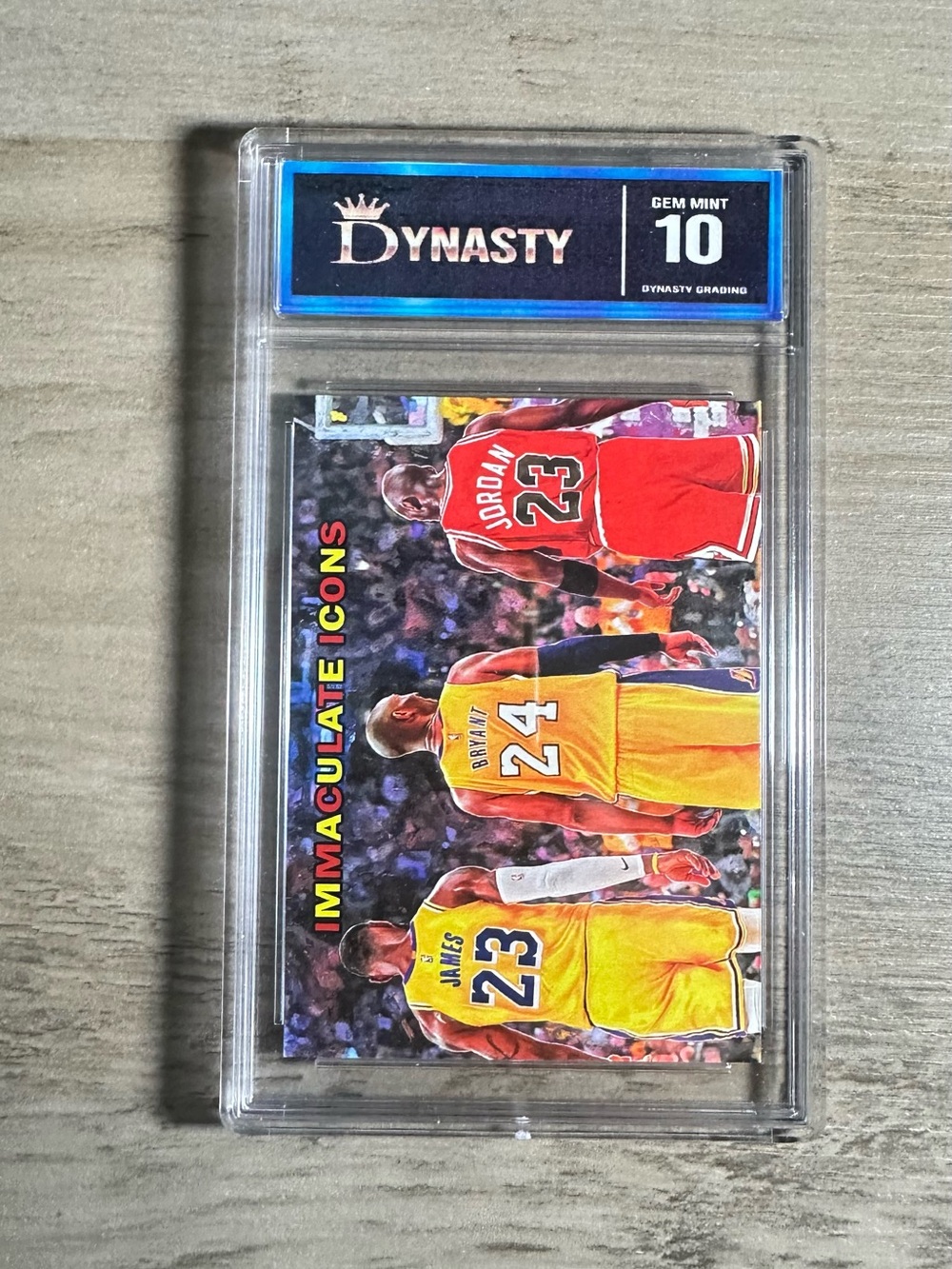 Michael Jordan, Kobe Bryant & LeBron James Immaculate Icons Gem Mint 10
